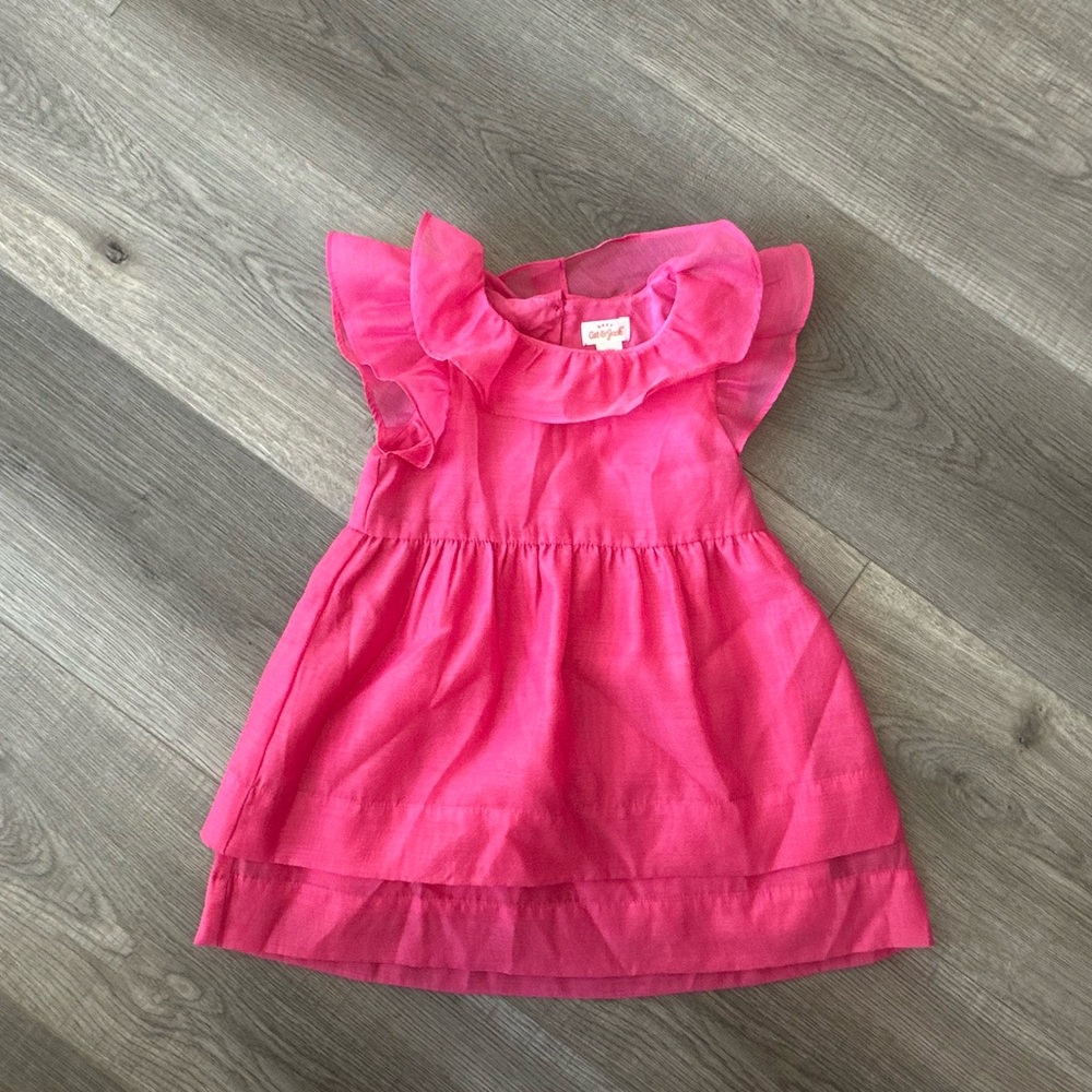 3/27$ Cat & Jack Pink baby ruffle tiered dress size 18 months
